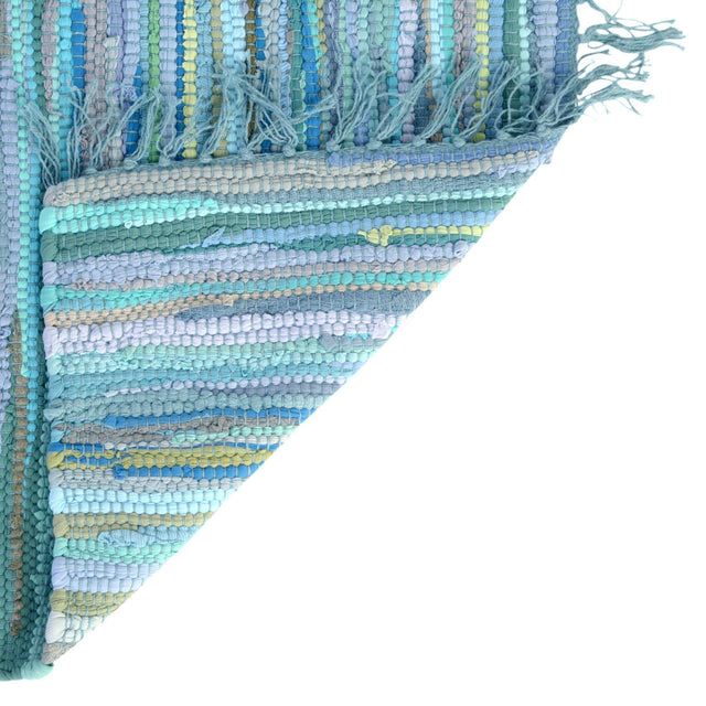 Light Blue 8' x 10' Chindi Cotton Rectangle Area Rug Interior Design Home Decor Carpet Mat for Sale at Rug Engine