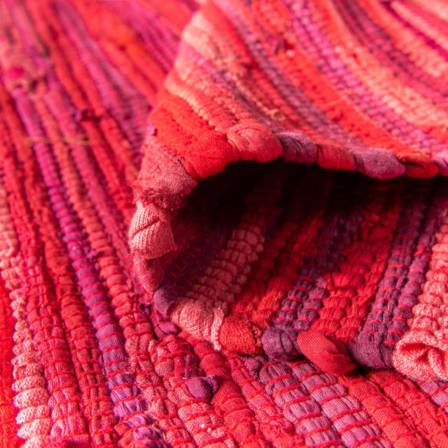 Red 2' 2 x 3' Chindi Cotton Rectangle Area Rug Interior Design Home Decor Carpet Mat for Sale at Rug Engine