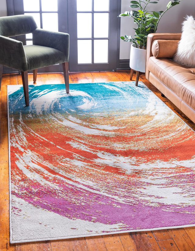 Multicolor 1' 8 x 1' 8 Open Hearts Sample Area Rug 100% Polypropylene Colorful Vivid Modern Abstract Carpet for Interior Home Decor for Sale at Rug Engine