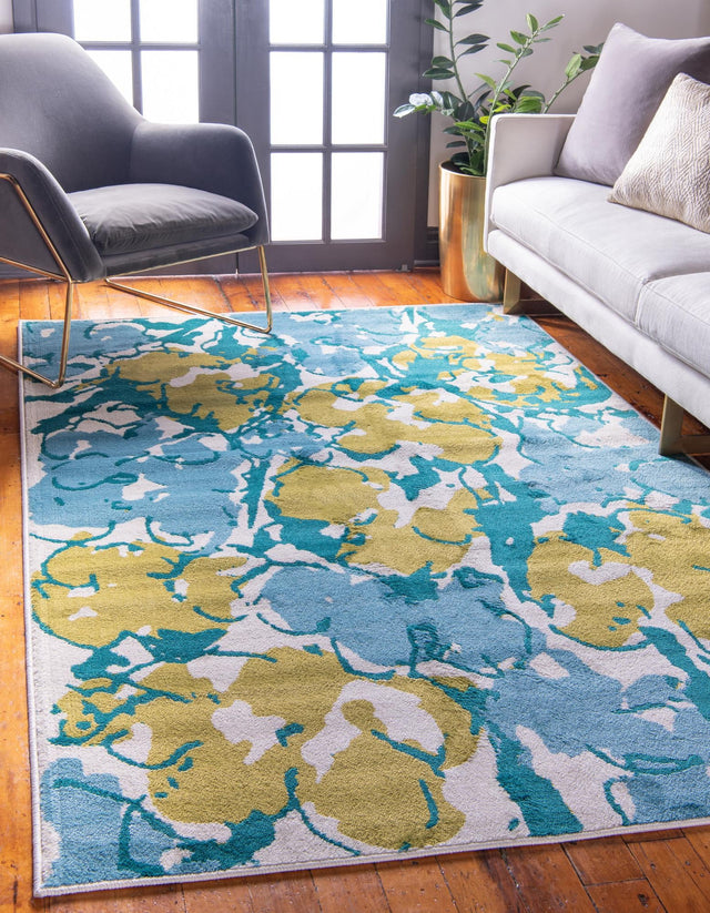 Light Blue 1' 8 x 1' 8 Open Hearts Sample Area Rug 100% Polypropylene Colorful Vivid Modern Abstract Carpet for Interior Home Decor for Sale at Rug Engine