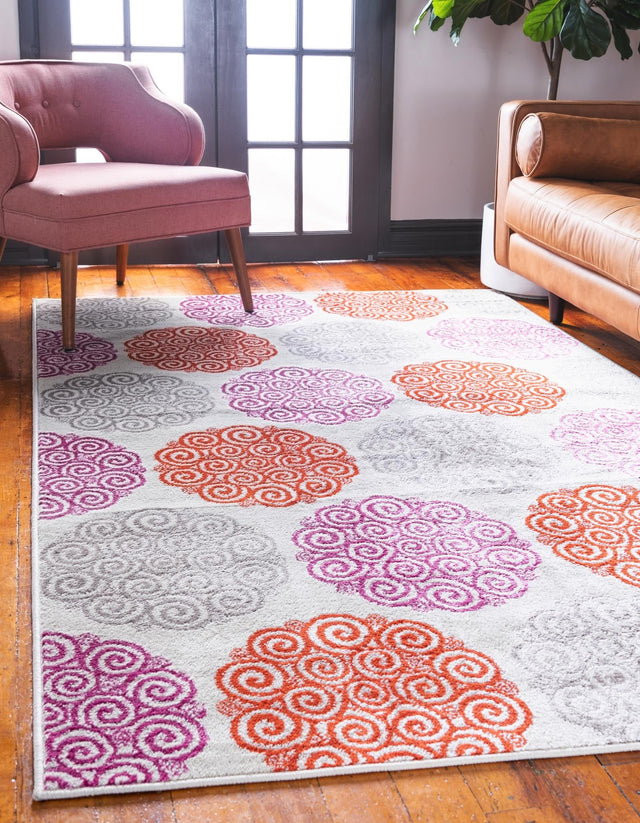 Multicolor 1' 8 x 1' 8 Open Hearts Sample Area Rug 100% Polypropylene Colorful Vivid Modern Abstract Carpet for Interior Home Decor for Sale at Rug Engine