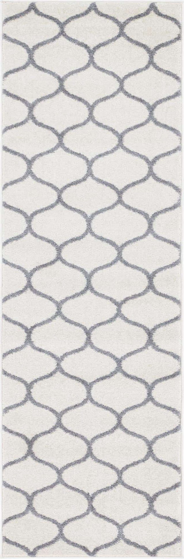 Ivory 2' x 6' 1 Trellis Frieze Runner Area Rug
