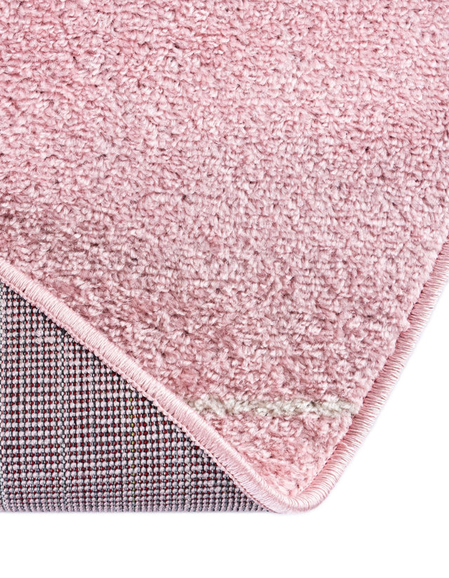 Light Pink 7' 1 x 7' 1 Trellis Frieze Round Area Rug Geometric Modern Unique Stain Resistant Easy Clean Carpet for Living, Dining, Bedrooms, Office for Sale at Rug Engine