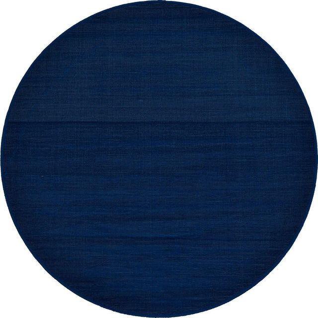 Navy Blue 3' 7 x 3' 7 Williamsburg Round Area Rug 100% Polypropylene With Cotton Backing Durable Easy Clean Stain Resistant Carpet for Sale at Rug Engine