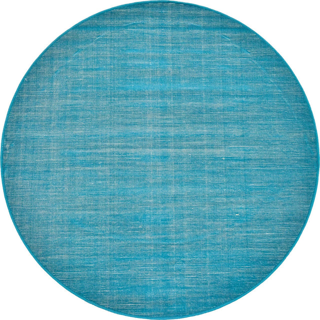 Turquoise 3' 7 x 3' 7 Williamsburg Round Area Rug 100% Polypropylene With Cotton Backing Durable Easy Clean Stain Resistant Carpet for Sale at Rug Engine