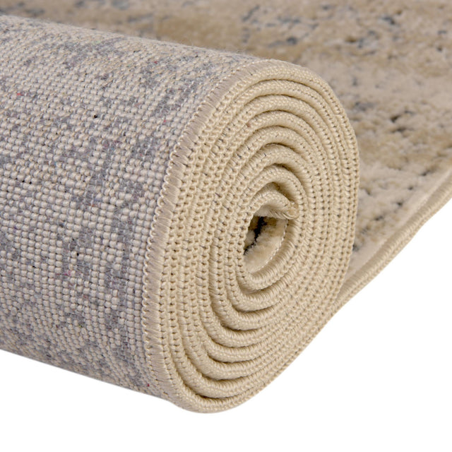 Dark Blue 5' 3 x 5' 3 Chateau Round Area Rug 85% Polypropylene & 15% Chenille With Cotton Backing Traditional Vintage Distressed Carpet for Classical Interior Design Decorating for Sale at Rug Engine