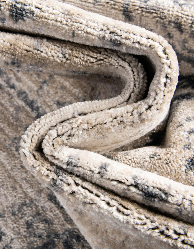 Dark Blue 6' 1 x 6' 1 Chateau Round Area Rug 85% Polypropylene & 15% Chenille With Cotton Backing Traditional Vintage Distressed Carpet for Classical Interior Design Decorating for Sale at Rug Engine