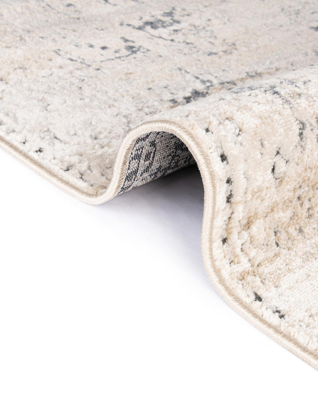 Dark Blue 5' 3 x 5' 3 Chateau Round Area Rug 85% Polypropylene & 15% Chenille With Cotton Backing Traditional Vintage Distressed Carpet for Classical Interior Design Decorating for Sale at Rug Engine