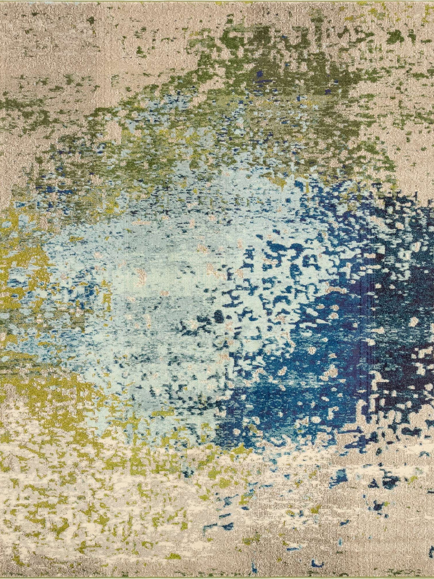 Blue 8' x 10' Estrella Rectangle Area Rug 100% Polypropylene Non-Shedding Stain Resistant Carpet Colorful Modern Abstract Design Easy Clean for Home Decor for Sale at Rug Engine