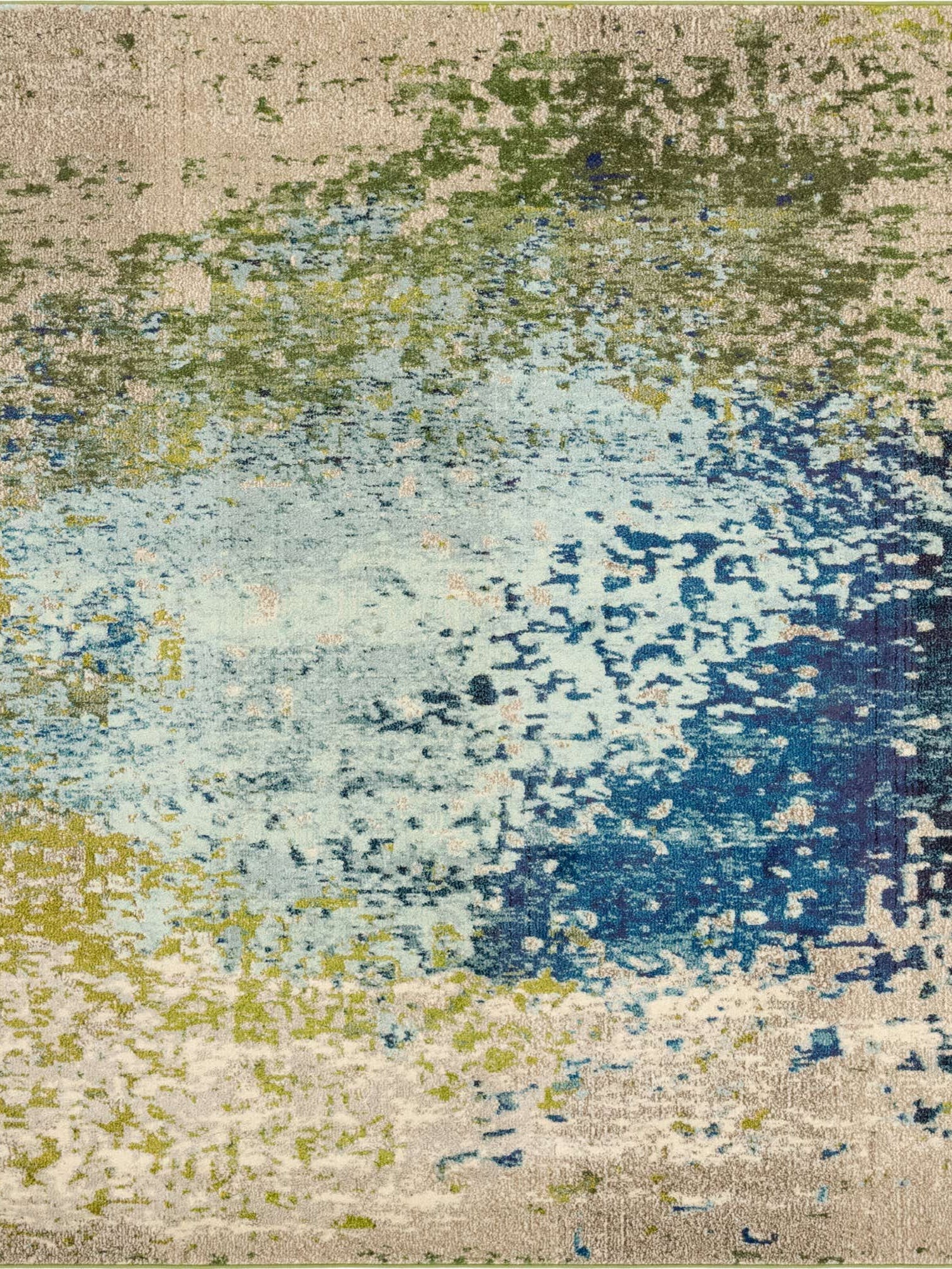 Blue 8' x 8' Estrella Square Area Rug 100% Polypropylene Non-Shedding Stain Resistant Carpet Colorful Modern Abstract Design Easy Clean for Home Decor for Sale at Rug Engine