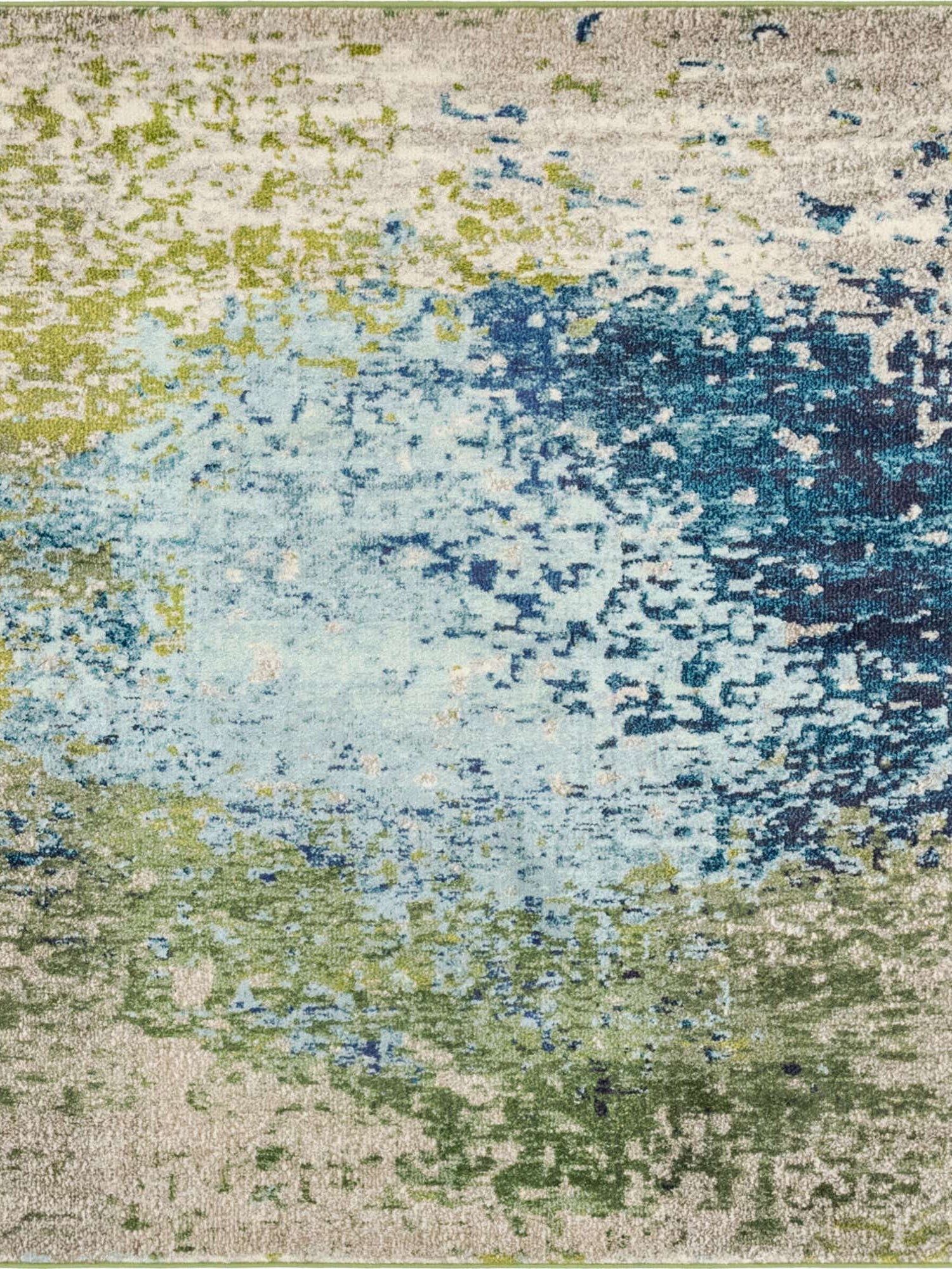 Blue 6' 1 x 6' 1 Estrella Square Area Rug 100% Polypropylene Non-Shedding Stain Resistant Carpet Colorful Modern Abstract Design Easy Clean for Home Decor for Sale at Rug Engine