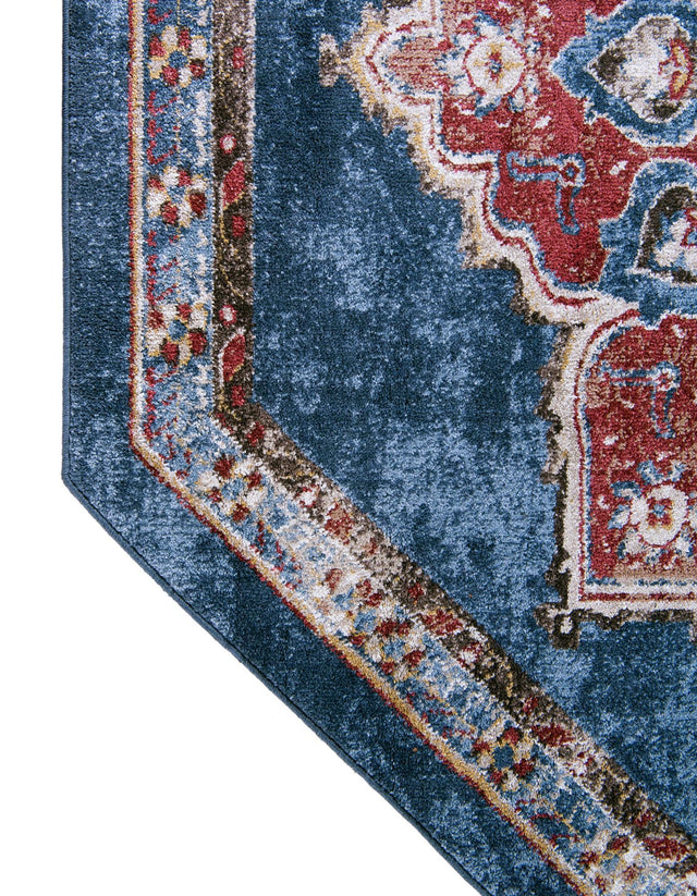 Dark Blue 7' x 7' Utopia Octagon Area Rug Traditional Vintage Persian Inspired Vivid Color Durable Carpet for Unique Interiors for Sale at Rug Engine