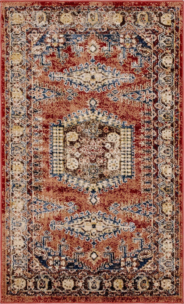 Terracotta 3' 3 x 5' 3 Utopia Rectangle Area Rug Traditional Vintage Persian Inspired Vivid Color Durable Carpet for Unique Interiors for Sale at Rug Engine