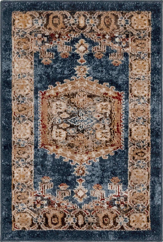 Blue 2' 2 x 3' 1 Utopia Rectangle Area Rug Traditional Vintage Persian Inspired Vivid Color Durable Carpet for Unique Interiors for Sale at Rug Engine