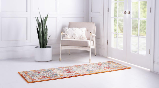Multicolor 2' x 6' 1 Rosso Runner Area Rug Vintage Distressed Faded Traditional Design Carpet for Unique Home Interior Design for Sale at Rug Engine