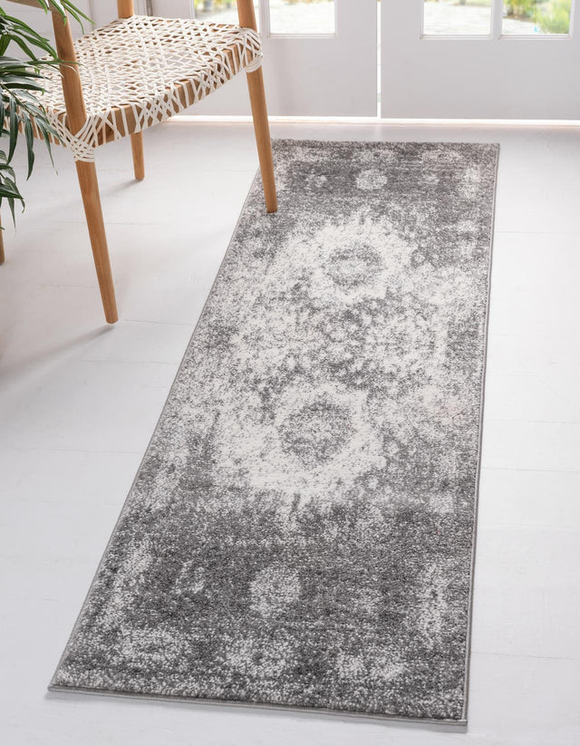 Gray 2' 7 x 12' Rosso Runner Area Rug Vintage Distressed Faded Traditional Design Carpet for Unique Home Interior Design for Sale at Rug Engine
