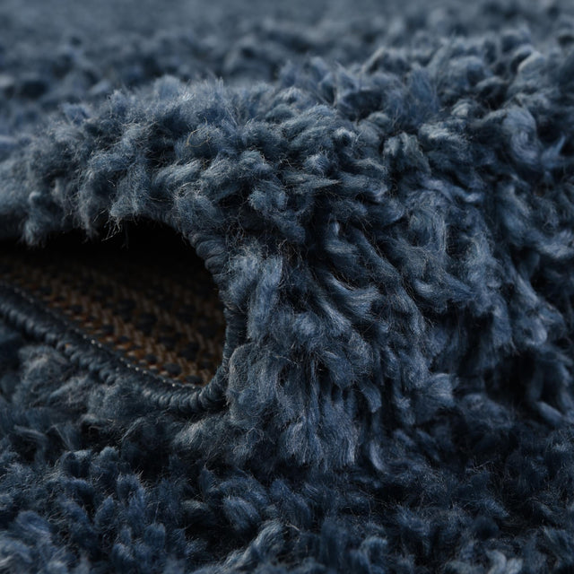 Marine Blue 2' x 3' 1 Davos Shag Rectangle Area Rug Thick Soft Touch Fluffy & Plush Shaggy Pile 100% Polypropylene Carpet for Living Dining Bedrooms Office for Sale at Rug Engine