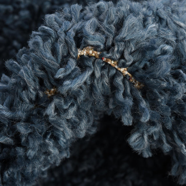 Marine Blue 4' 1 x 6' 1 Davos Shag Rectangle Area Rug Thick Soft Touch Fluffy & Plush Shaggy Pile 100% Polypropylene Carpet for Living Dining Bedrooms Office for Sale at Rug Engine
