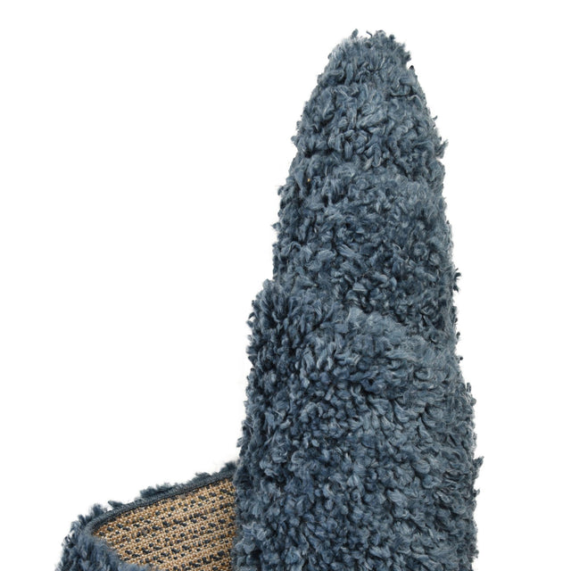 Marine Blue 4' 1 x 6' 1 Davos Shag Rectangle Area Rug Thick Soft Touch Fluffy & Plush Shaggy Pile 100% Polypropylene Carpet for Living Dining Bedrooms Office for Sale at Rug Engine