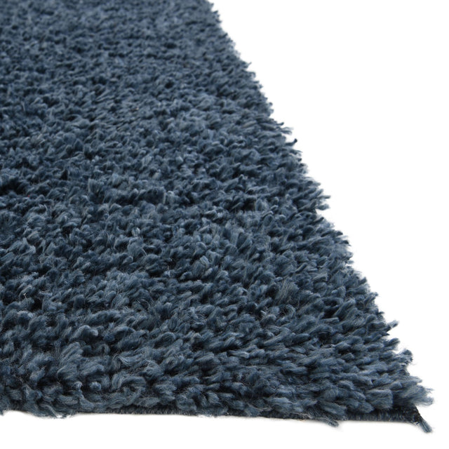 Marine Blue 2' x 7' 1 Davos Shag Runner Area Rug Thick Soft Touch Fluffy & Plush Shaggy Pile 100% Polypropylene Carpet for Living Dining Bedrooms Office for Sale at Rug Engine