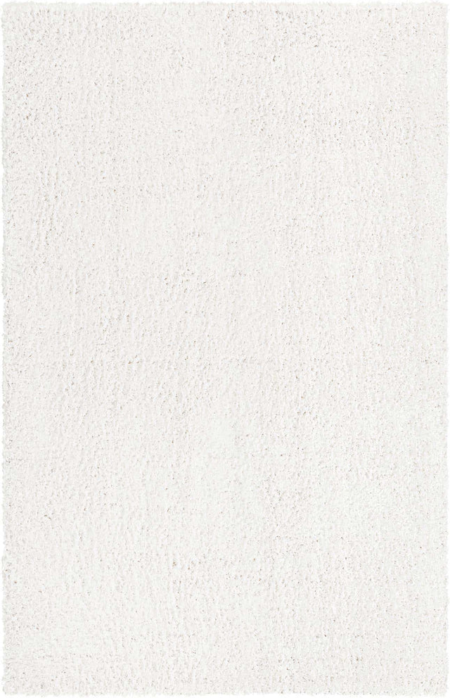 White 5' 3 x 8' Davos Shag Rectangle Area Rug Thick Soft Touch Fluffy & Plush Shaggy Pile 100% Polypropylene Carpet for Living Dining Bedrooms Office for Sale at Rug Engine