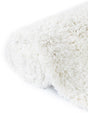 White 2' x 2' Davos Shag Round Area Rug Thick Soft Touch Fluffy & Plush Shaggy Pile 100% Polypropylene Carpet for Living Dining Bedrooms Office for Sale at Rug Engine
