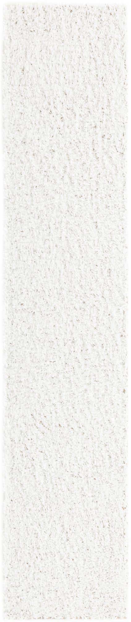 White 2' 7 x 13' 1 Davos Shag Runner Area Rug Thick Soft Touch Fluffy & Plush Shaggy Pile 100% Polypropylene Carpet for Living Dining Bedrooms Office for Sale at Rug Engine