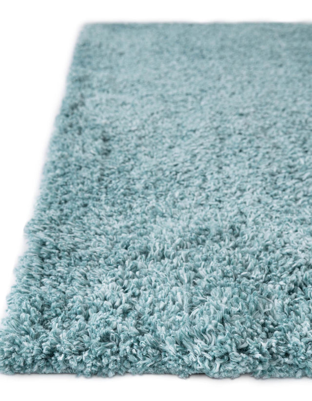 Aqua 2' 7 x 13' 1 Davos Shag Runner Area Rug Thick Soft Touch Fluffy & Plush Shaggy Pile 100% Polypropylene Carpet for Living Dining Bedrooms Office for Sale at Rug Engine