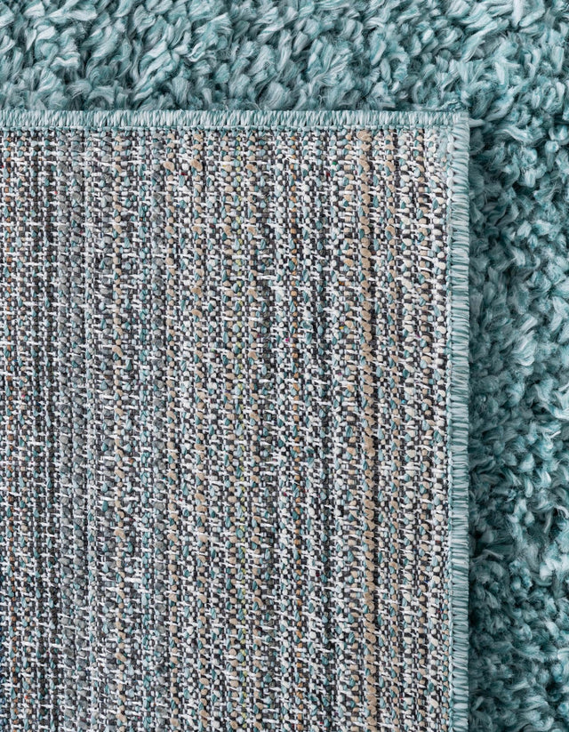 Aqua 2' 7 x 20' Davos Shag Runner Area Rug Thick Soft Touch Fluffy & Plush Shaggy Pile 100% Polypropylene Carpet for Living Dining Bedrooms Office for Sale at Rug Engine