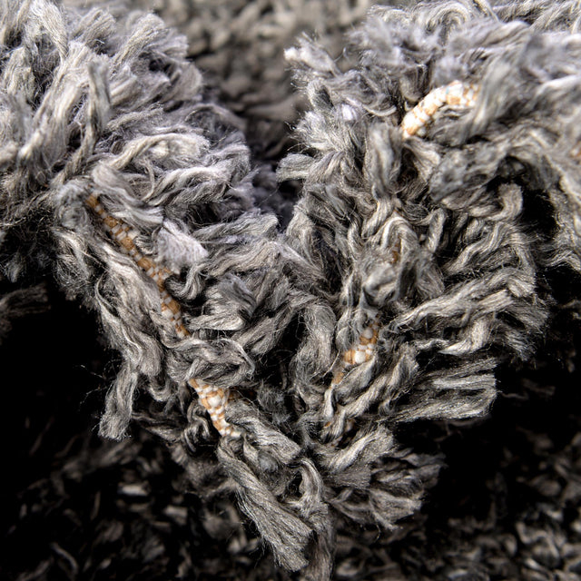 Peppercorn 6' 1 x 9' Davos Shag Rectangle Area Rug Thick Soft Touch Fluffy & Plush Shaggy Pile 100% Polypropylene Carpet for Living Dining Bedrooms Office for Sale at Rug Engine