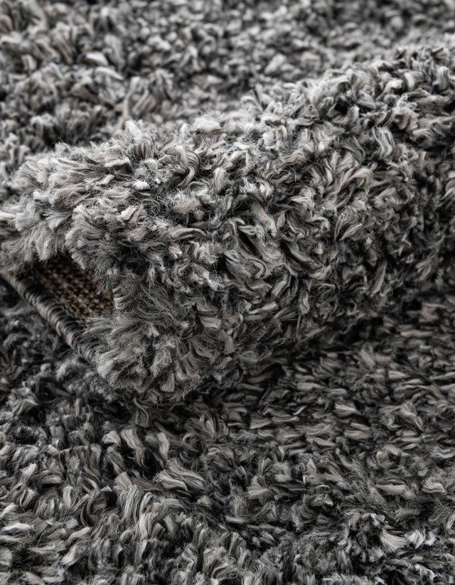 Peppercorn 7' 10 x 7' 10 Davos Shag Round Area Rug Thick Soft Touch Fluffy & Plush Shaggy Pile 100% Polypropylene Carpet for Living Dining Bedrooms Office for Sale at Rug Engine