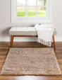 Linen 3' 1 x 3' 1 Davos Shag Square Area Rug Thick Soft Touch Fluffy & Plush Shaggy Pile 100% Polypropylene Carpet for Living Dining Bedrooms Office for Sale at Rug Engine