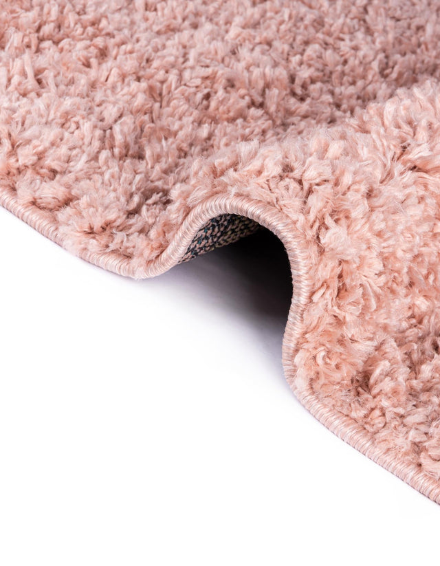 Dusty Rose 7' 1 x 10' Davos Shag Rectangle Area Rug Thick Soft Touch Fluffy & Plush Shaggy Pile 100% Polypropylene Carpet for Living Dining Bedrooms Office for Sale at Rug Engine