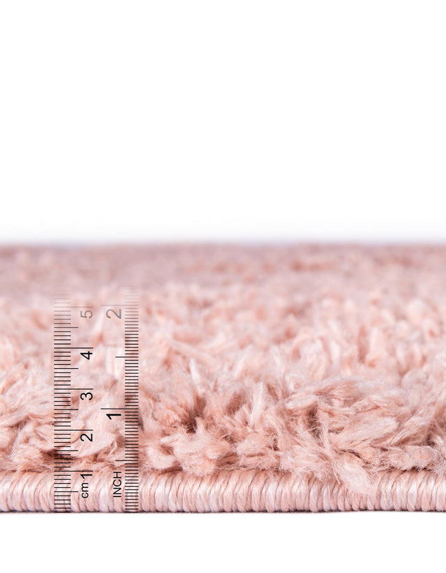 Dusty Rose 2' 7 x 13' 1 Davos Shag Runner Area Rug Thick Soft Touch Fluffy & Plush Shaggy Pile 100% Polypropylene Carpet for Living Dining Bedrooms Office for Sale at Rug Engine