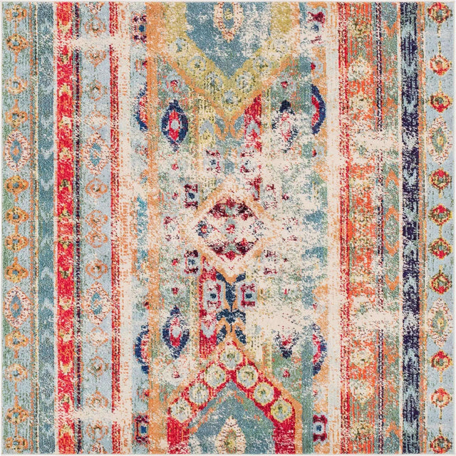 Blue 6' 1 x 6' 1 Sedona Square Area Rug