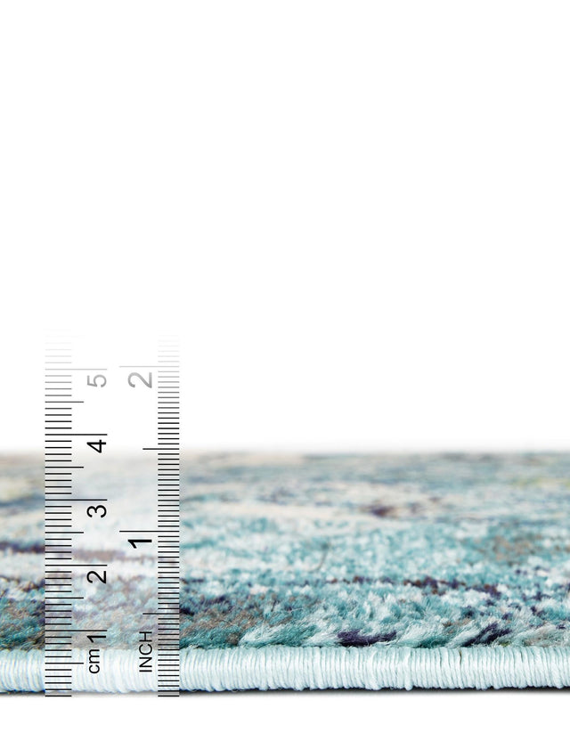 Blue 9' x 12' Medici Rectangle Area Rug 100% Polypropylene Traditional Vintage Classic Carpet for Home Interior Design Decor for Sale at Rug Engine