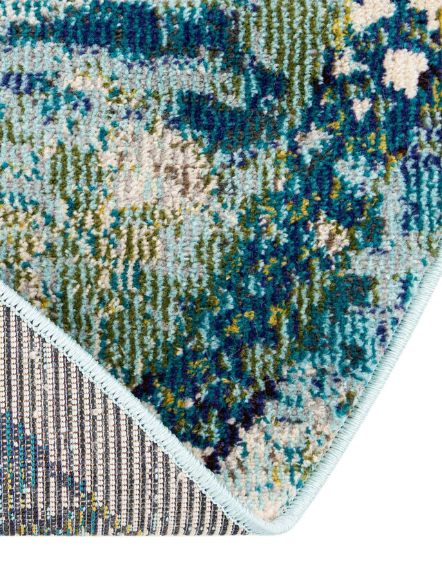 Blue 6' x 6' Medici Round Area Rug 100% Polypropylene Traditional Vintage Classic Carpet for Home Interior Design Decor for Sale at Rug Engine