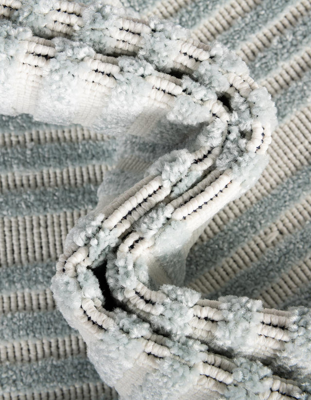 Light Blue 2' 7 x 12' Sabrina Soto Outdoor Runner Area Rug Weather Resistant for Patio, Deck, Terrace, Balcony, Porch Durable Carpet for Exterior Home Design for Sale at Rug Engine