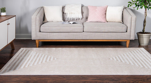 Beige 3' 1 x 5' 1 Sabrina Soto Outdoor Rectangle Area Rug Weather Resistant for Patio, Deck, Terrace, Balcony, Porch Durable Carpet for Exterior Home Design for Sale at Rug Engine