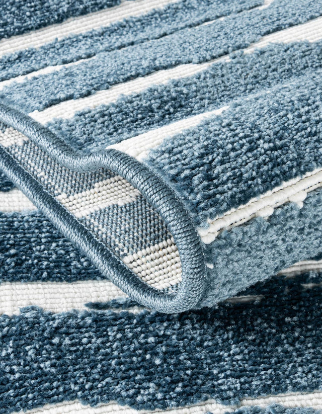 Blue 5' 1 x 8' Sabrina Soto Outdoor Rectangle Area Rug Weather Resistant for Patio, Deck, Terrace, Balcony, Porch Durable Carpet for Exterior Home Design for Sale at Rug Engine
