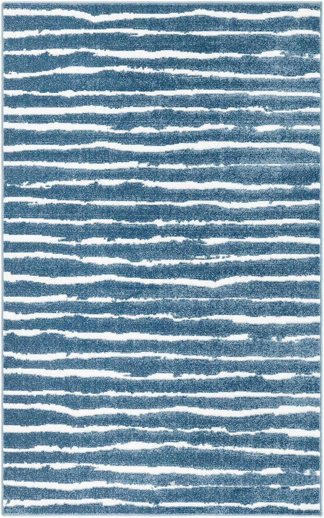 Blue 5' 1 x 8' Sabrina Soto Outdoor Rectangle Area Rug Weather Resistant for Patio, Deck, Terrace, Balcony, Porch Durable Carpet for Exterior Home Design for Sale at Rug Engine