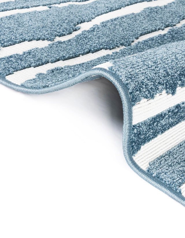 Blue 2' x 8' Sabrina Soto Outdoor Runner Area Rug Weather Resistant for Patio, Deck, Terrace, Balcony, Porch Durable Carpet for Exterior Home Design for Sale at Rug Engine