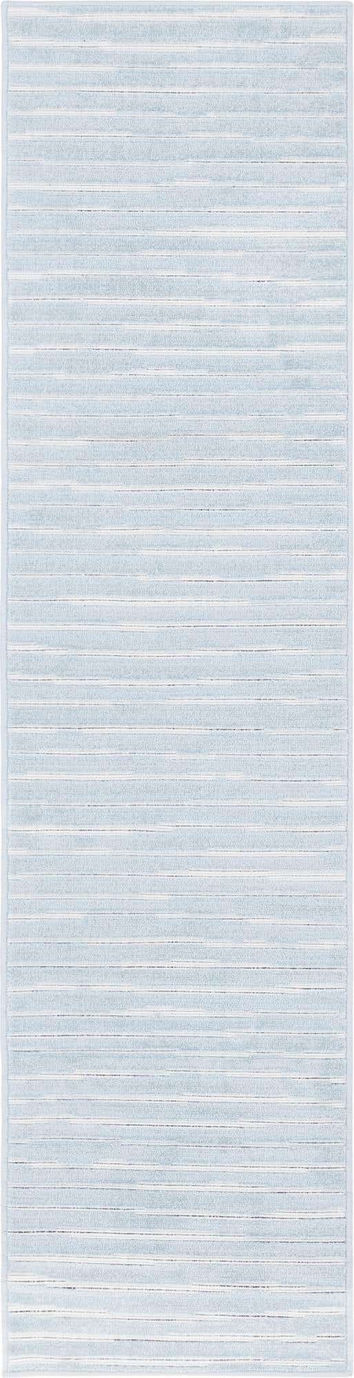 Light Blue 2' x 8' Sabrina Soto Outdoor Runner Area Rug Weather Resistant for Patio, Deck, Terrace, Balcony, Porch Durable Carpet for Exterior Home Design for Sale at Rug Engine
