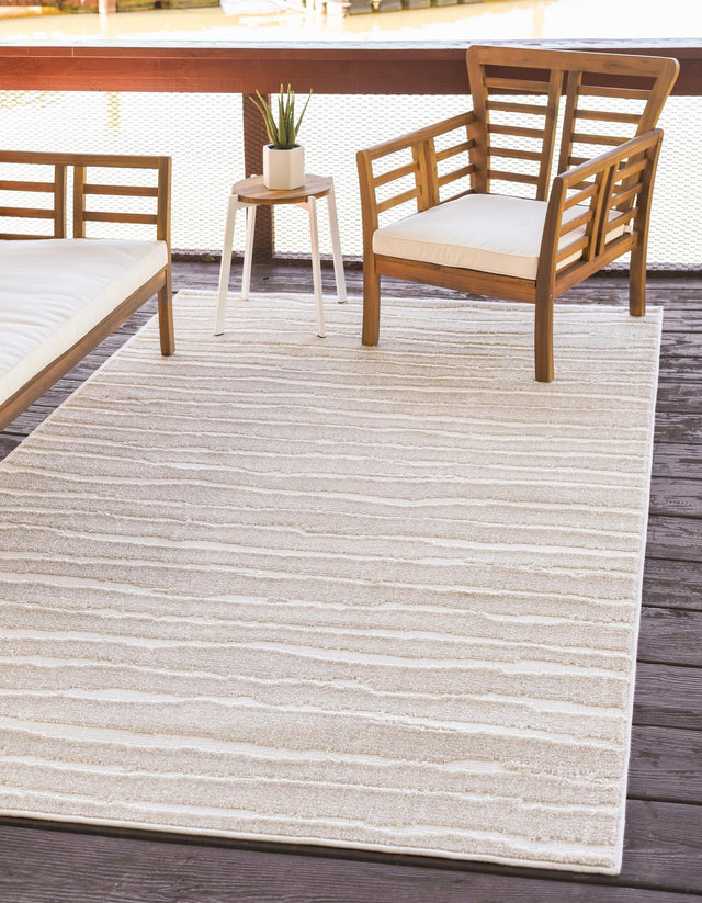 Beige 1' 8 x 1' 8 Sabrina Soto Outdoor Sample Area Rug Weather Resistant for Patio, Deck, Terrace, Balcony, Porch Durable Carpet for Exterior Home Design for Sale at Rug Engine