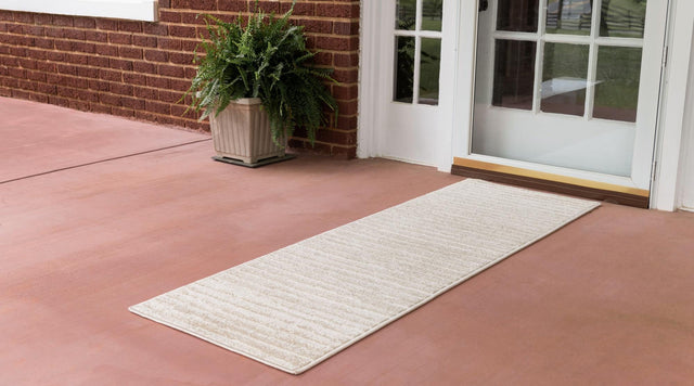 Beige 2' x 6' 1 Sabrina Soto Outdoor Runner Area Rug Weather Resistant for Patio, Deck, Terrace, Balcony, Porch Durable Carpet for Exterior Home Design for Sale at Rug Engine