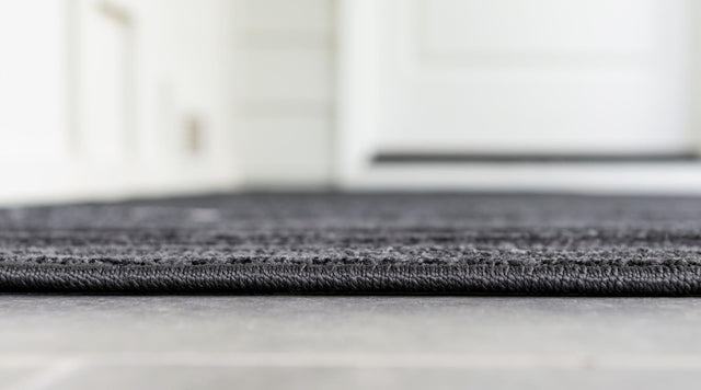 Black 8' x 8' Sabrina Soto Outdoor Round Area Rug Weather Resistant for Patio, Deck, Terrace, Balcony, Porch Durable Carpet for Exterior Home Design for Sale at Rug Engine