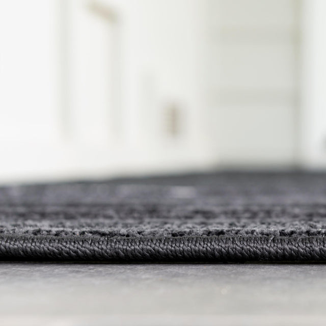 Dark Gray 2' x 6' 1 Sabrina Soto Outdoor Runner Area Rug Weather Resistant for Patio, Deck, Terrace, Balcony, Porch Durable Carpet for Exterior Home Design for Sale at Rug Engine