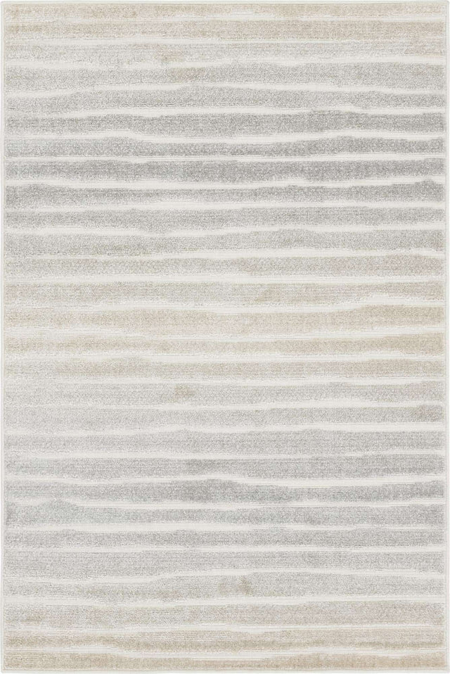 Light Gray 4' 1 x 6' 1 Sabrina Soto Outdoor Rectangle Area Rug Weather Resistant for Patio, Deck, Terrace, Balcony, Porch Durable Carpet for Exterior Home Design for Sale at Rug Engine