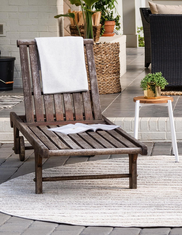 Light Gray 8' x 8' Sabrina Soto Outdoor Round Area Rug Weather Resistant for Patio, Deck, Terrace, Balcony, Porch Durable Carpet for Exterior Home Design for Sale at Rug Engine