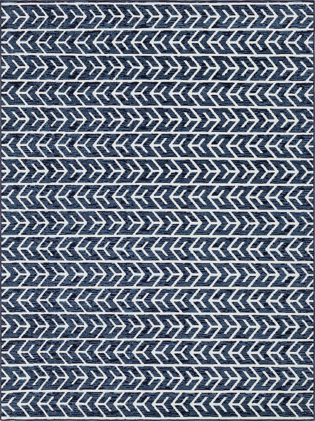 Navy Blue 9' x 12' 2 Sabrina Soto Outdoor Rectangle Area Rug Weather Resistant for Patio, Deck, Terrace, Balcony, Porch Durable Carpet for Exterior Home Design for Sale at Rug Engine